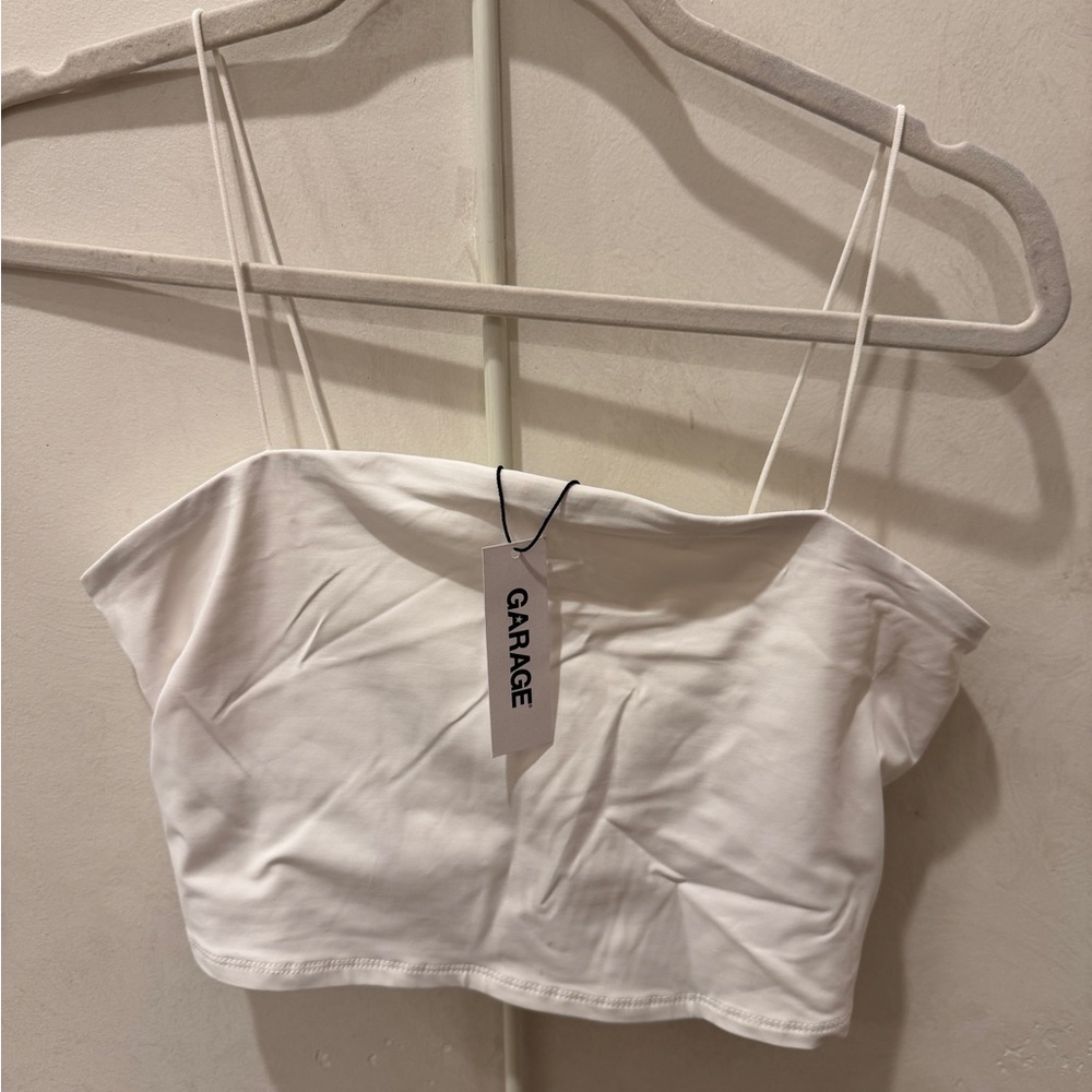 Garage White Camisole Crop Top